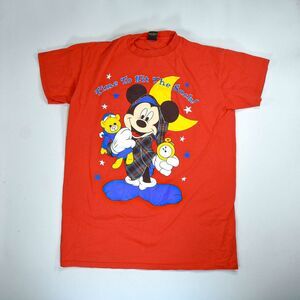 Vintage 90s Disney Mickey Mouse Cute Bedtime T-Shirt - XL